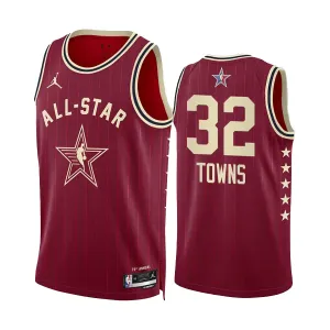 Camiseta Karl Anthony Towns All Star 2024 Rojo Swingman para Hombre Camiseta Karl Anthony Towns All Star 2024 Rojo Swingman para Hombre