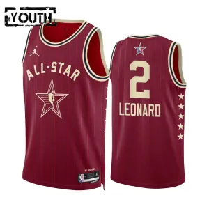 Camiseta Kawhi Leonard All Star 2024 Rojo Swingman para Niño Camiseta Kawhi Leonard All Star 2024 Rojo Swingman para Niño