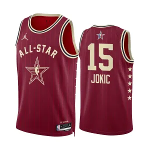 Camiseta Nikola Jokic All Star 2024 Rojo Swingman para Hombre Camiseta Nikola Jokic All Star 2024 Rojo Swingman para Hombre
