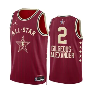 Camiseta Shai Gilgeous Alexander All Star 2024 Rojo Swingman para Hombre Camiseta Shai Gilgeous Alexander All Star 2024 Rojo Swingman para Hombre