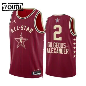 Camiseta Shai Gilgeous Alexander All Star 2024 Rojo Swingman para Niño Camiseta Shai Gilgeous Alexander All Star 2024 Rojo Swingman para Niño