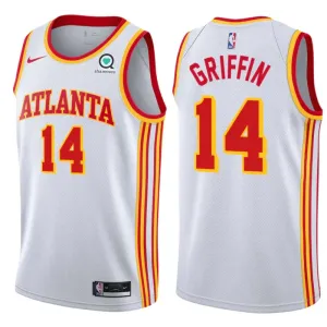 Camiseta Atlanta Hawks AJ Griffin 14 Association Edition Blanco Swingman para Hombre Camiseta Atlanta Hawks AJ Griffin 14 Association Edition Blanco Swingman para Hombre