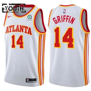 Camiseta Atlanta Hawks AJ Griffin 14 Association Edition Blanco Swingman para Niño Camiseta Atlanta Hawks AJ Griffin 14 Association Edition Blanco Swingman para Niño