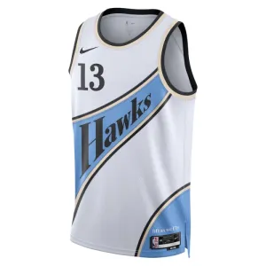 Camiseta Atlanta Hawks bogdan Bogdanovic City Edition 2024-25 Blanco Swingman para Hombre