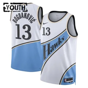 Camiseta Atlanta Hawks bogdan Bogdanovic City Edition 2024-25 Blanco Swingman para Niño
