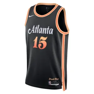 Camiseta Atlanta Hawks Clint Capela 15 City Edition 2022-23 Negro Swingman para Hombre