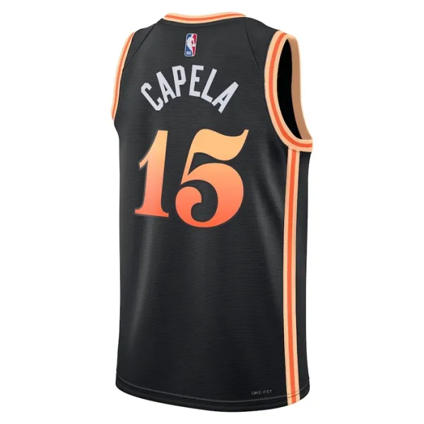 Camiseta Atlanta Hawks Clint Capela 15 City Edition 2022-23 Negro Swingman para Hombre