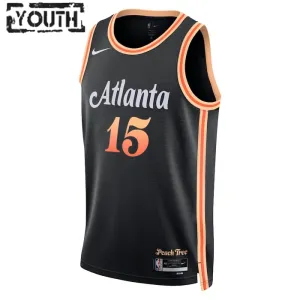 Camiseta Atlanta Hawks Clint Capela 15 City Edition 2022-23 Negro Swingman para Niño