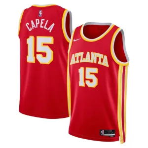 Camiseta Atlanta Hawks Clint Capela 15 Icon Edition Rojo Swingman para Hombre