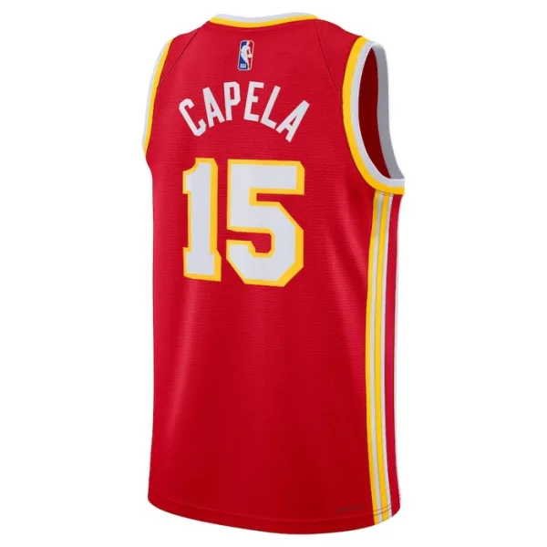 Camiseta Atlanta Hawks Clint Capela 15 Icon Edition Rojo Swingman para Hombre