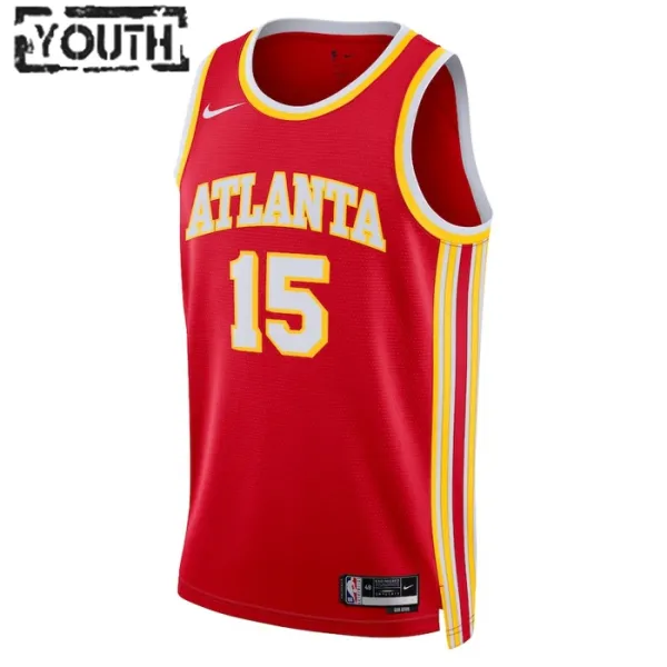 Camiseta Atlanta Hawks Clint Capela 15 Icon Edition Rojo Swingman para Niño