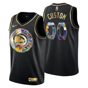 Camiseta Atlanta Hawks Diamond Edition Personalizada Negro Swingman para Hombre Camiseta Atlanta Hawks Diamond Edition Personalizada Negro Swingman para Hombre