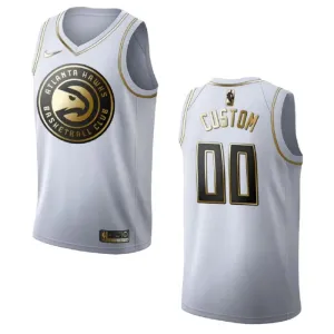 Camiseta Atlanta Hawks Golden Edition Personalizada Blanco Swingman para Hombre Camiseta Atlanta Hawks Golden Edition Personalizada Blanco Swingman para Hombre
