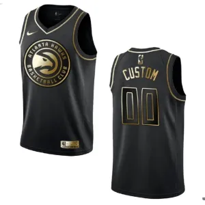 Camiseta Atlanta Hawks Golden Edition Personalizada Negro Swingman para Hombre Camiseta Atlanta Hawks Golden Edition Personalizada Negro Swingman para Hombre