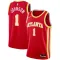 Camiseta Atlanta Hawks Jalen Johnson 1 Icon Edition Rojo Swingman para Hombre