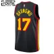 Camiseta Atlanta Hawks Onyeka Okongwu 17 Statement Edition Negro Swingman para Niño