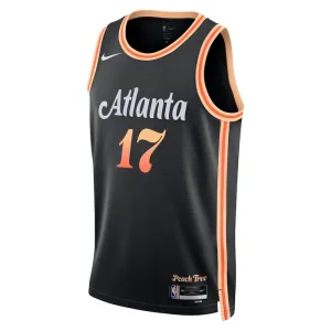 Camiseta Atlanta Hawks Onyeka Okongwu 20 City Edition 2022-23 Negro Swingman para Hombre
