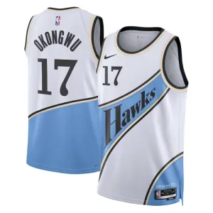 Camiseta Atlanta Hawks onyeka Okongwu City Edition 2024-25 Blanco Swingman para Hombre