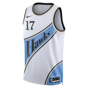 Camiseta Atlanta Hawks onyeka Okongwu City Edition 2024-25 Blanco Swingman para Hombre