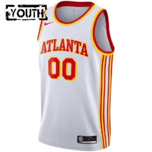Camiseta Atlanta Hawks Personalizada Association Edition Blanco Swingman para Niño