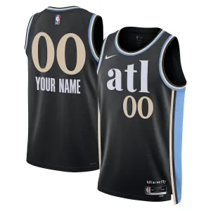 Camiseta Atlanta Hawks Personalizada City Edition 2023-24 Negro Swingman para Hombre