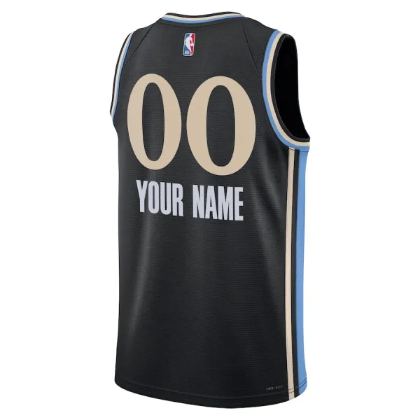 Camiseta Atlanta Hawks Personalizada City Edition 2023-24 Negro Swingman para Hombre