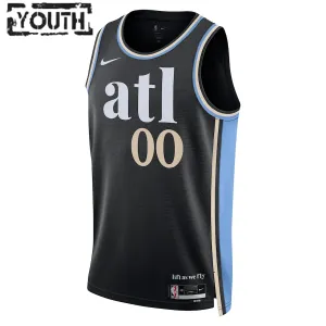 Camiseta Atlanta Hawks Personalizada City Edition 2023-24 Negro Swingman para Niño