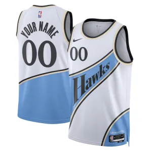 Camiseta Atlanta Hawks Personalizada City Edition 2024-25 Blanco Swingman para Hombre