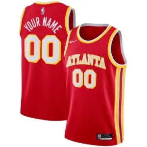 Camiseta Atlanta Hawks Personalizada Icon Edition Rojo Swingman para Hombre