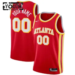 Camiseta Atlanta Hawks Personalizada Icon Edition Rojo Swingman para Niño
