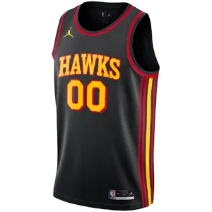 Camiseta Atlanta Hawks Personalizada Statement Edition Negro Swingman para Hombre
