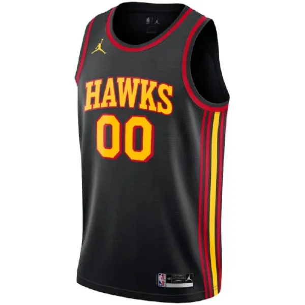 Camiseta Atlanta Hawks Personalizada Statement Edition Negro Swingman para Hombre