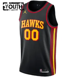 Camiseta Atlanta Hawks Personalizada Statement Edition Negro Swingman para Niño