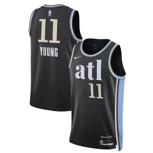 Camiseta Atlanta Hawks Trae Young City Edition 2023-24 Negro Swingman para Hombre