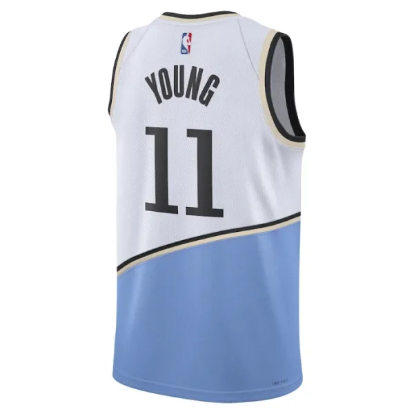 Camiseta Atlanta Hawks Trae Young City Edition 2024-25 Blanco Swingman para Hombre