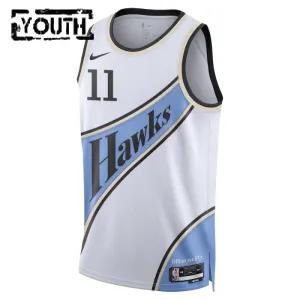 Camiseta Atlanta Hawks Trae Young City Edition 2024-25 Blanco Swingman para Niño