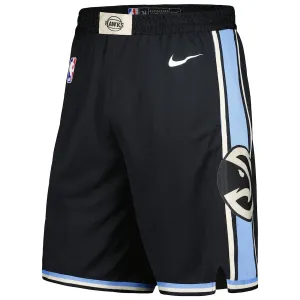 Pantalones Atlanta Hawks City Edition 2023-24 Negro Swingman para Hombre
