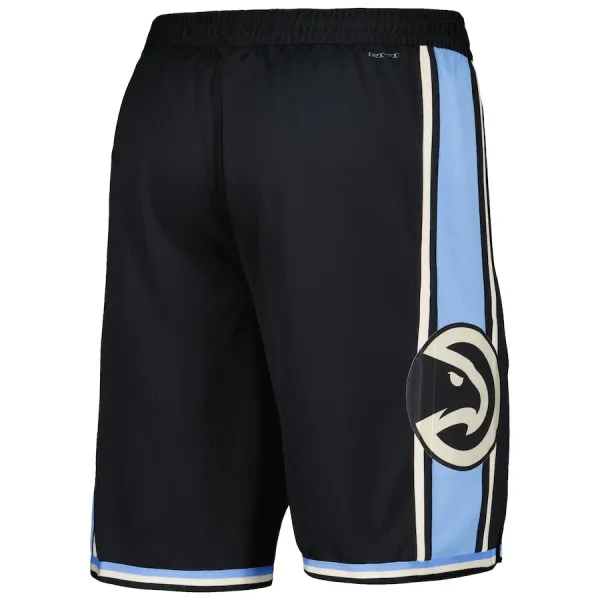 Pantalones Atlanta Hawks City Edition 2023-24 Negro Swingman para Hombre