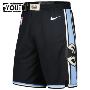 Pantalones Atlanta Hawks City Edition 2023-24 Negro Swingman para Niño
