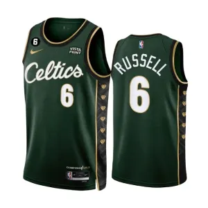 Camiseta Boston Celtics Bill Russell 6 City Edition 2022-23 Verde Swingman para Hombre Camiseta Boston Celtics Bill Russell 6 City Edition 2022-23 Verde Swingman para Hombre