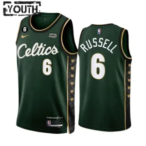 Camiseta Boston Celtics Bill Russell 6 City Edition 2022-23 Verde Swingman para Niño Camiseta Boston Celtics Bill Russell 6 City Edition 2022-23 Verde Swingman para Niño