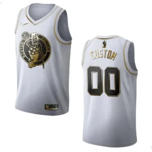 Camiseta Boston Celtics Golden Edition Personalizada Blanco Swingman para Hombre