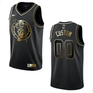Camiseta Boston Celtics Golden Edition Personalizada Negro Swingman para Hombre