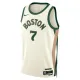 Camiseta Boston Celtics Jaylen Brown 7 City Edition 2023-24 Blanco Swingman para Hombre