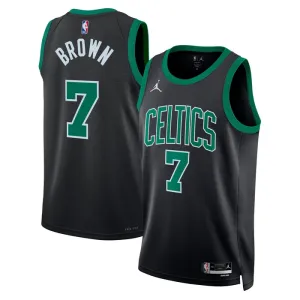 Camiseta Boston Celtics Jaylen Brown 7 Statement Edition Verde Swingman para Hombre
