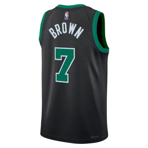Camiseta Boston Celtics Jaylen Brown 7 Statement Edition Verde Swingman para Hombre