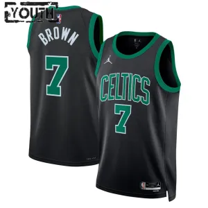 Camiseta Boston Celtics Jaylen Brown 7 Statement Edition Verde Swingman para Niño