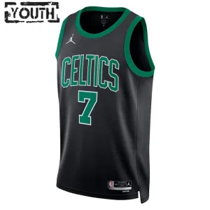 Camiseta Boston Celtics Jaylen Brown 7 Statement Edition Verde Swingman para Niño