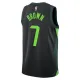 Camiseta Boston Celtics Jaylen Brown City Edition 2024-25 Negro Swingman para Hombre