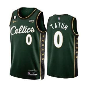 Camiseta Boston Celtics Jayson Tatum 0 City Edition 2022-23 Verde Swingman para Hombre Camiseta Boston Celtics Jayson Tatum 0 City Edition 2022-23 Verde Swingman para Hombre
